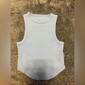 Aerie Soft Blue Ribbed Sleeveless Top